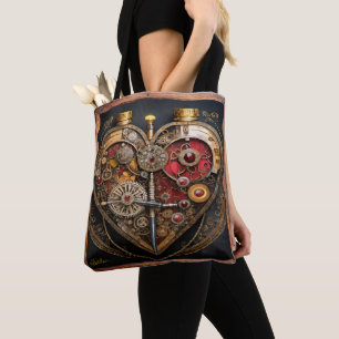 Steampunk Rubine und Zahnräder Dunkles Herz
