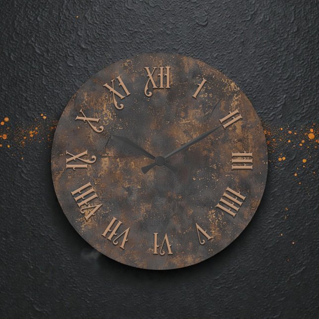 Steampunk-Rustikale Metallwanduhr Große Wanduhr (Von Creator hochgeladen)