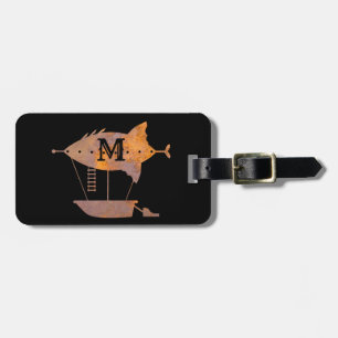 Steampunk Rusty Airship Custom Monogram Gepäckanhänger