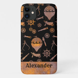 Steampunk Rusty Ballooning Theme Individuelle Name Case-Mate iPhone Hülle