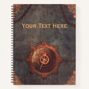 Steampunk Rusty Clock Notizbuch