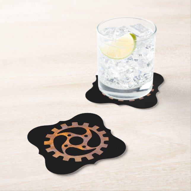 Steampunk Rusty Gear VI Untersetzer (Vor Ort)