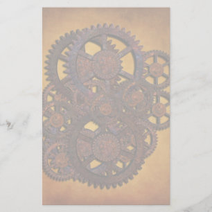 Steampunk Rusty Gears Briefpapier