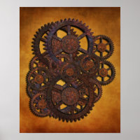 Steampunk Rusty Gears