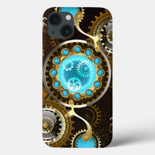 Steampunk Rusty Hintergrund mit türkisfarbenen Lin Case-Mate iPhone Hülle