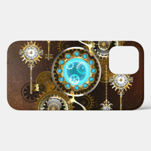 Steampunk Rusty Hintergrund mit türkisfarbenen Lin Case-Mate iPhone Hülle