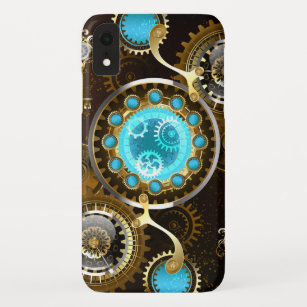 Steampunk Rusty Hintergrund mit türkisfarbenen Lin Case-Mate iPhone Hülle