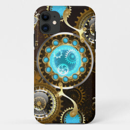 Steampunk Rusty Hintergrund mit türkisfarbenen Lin Case-Mate iPhone Hülle