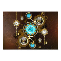 Steampunk Rusty Hintergrund mit türkisfarbenen Lin