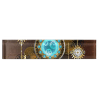 Steampunk Rusty Hintergrund mit türkisfarbenen Lin