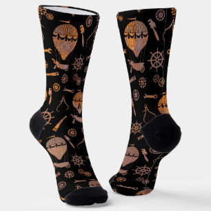 Steampunk Rusty Steel Balloons Subtil Mit Monogram Socken