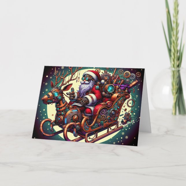 Steampunk Santa Claus Weihnachten (Vorderseite)