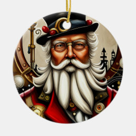 Steampunk Santa Keramik Ornament