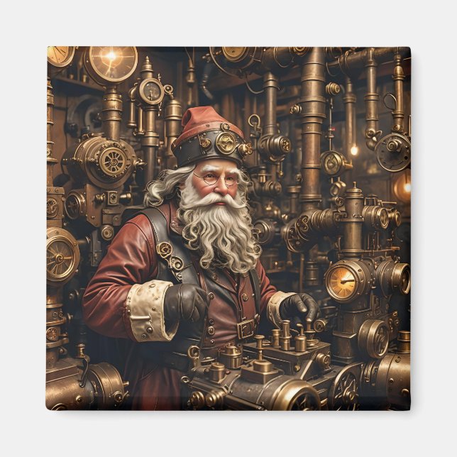 Steampunk Santa Magnet (Vorne)
