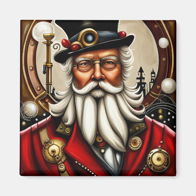 Steampunk Santa Magnet (Vorne)