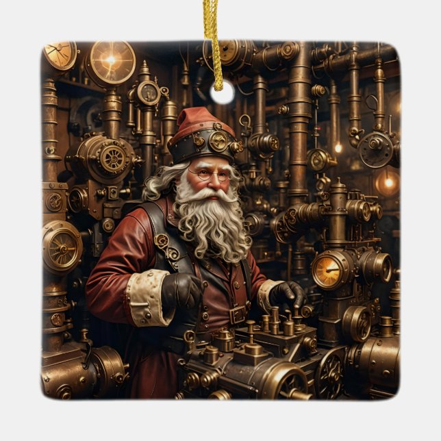 Steampunk Santa Ornament (Vorderseite)
