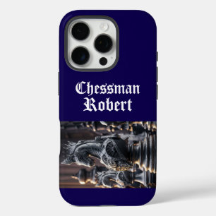 Steampunk-Schachdesign mit Individuelle Name iPhone 16 Pro Hülle