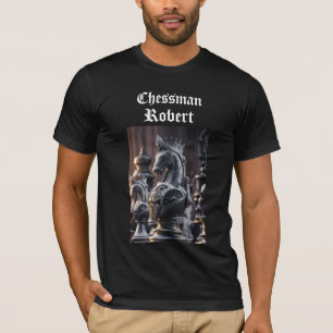 Steampunk-Schachdesign mit Individuelle Name T-Shirt