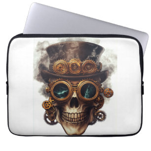 Steampunk-Schädelmotor Laptopschutzhülle