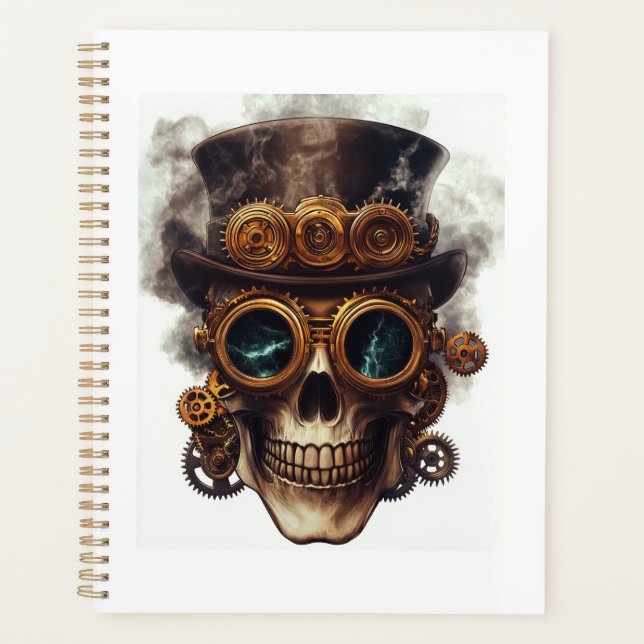 Steampunk-Schädelmotor Planer (Vorderseite)