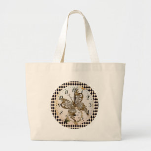 Steampunk-Schmetterling-Rund Jumbo Stoffbeutel