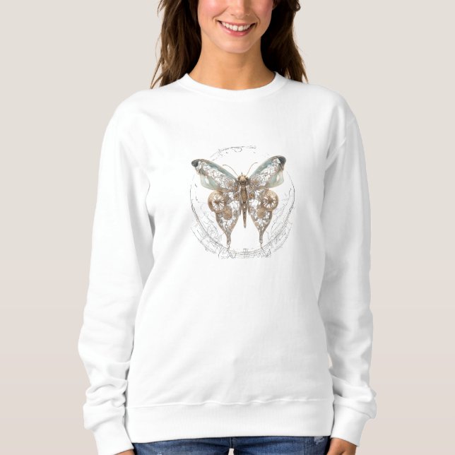 Steampunk-Schmetterlingshemd  Sweatshirt (Vorderseite)