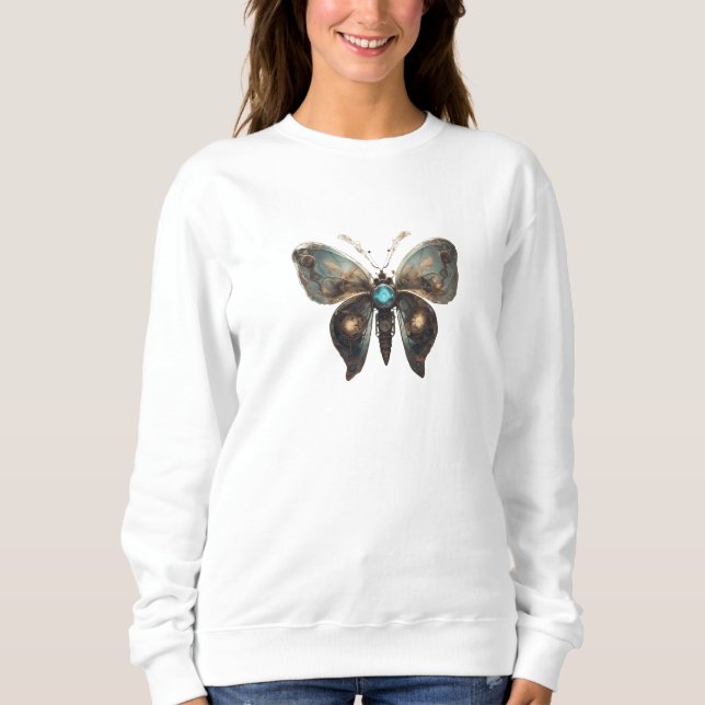 Steampunk-Schmetterlingshemd  Sweatshirt (Vorderseite)