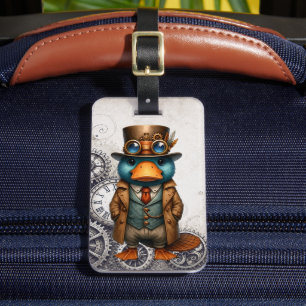 Steampunk Schnabeltier & Zahnräder Gepäckanhänger