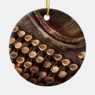 Steampunk - Schreibmaschine - auch tuckered zur Keramik Ornament