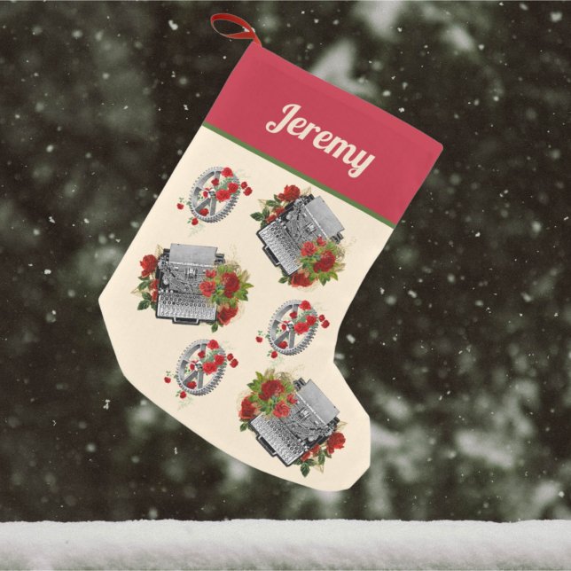 Steampunk Schreibmaschine und Gears Weihnachten Kleiner Weihnachtsstrumpf (Von Creator hochgeladen)