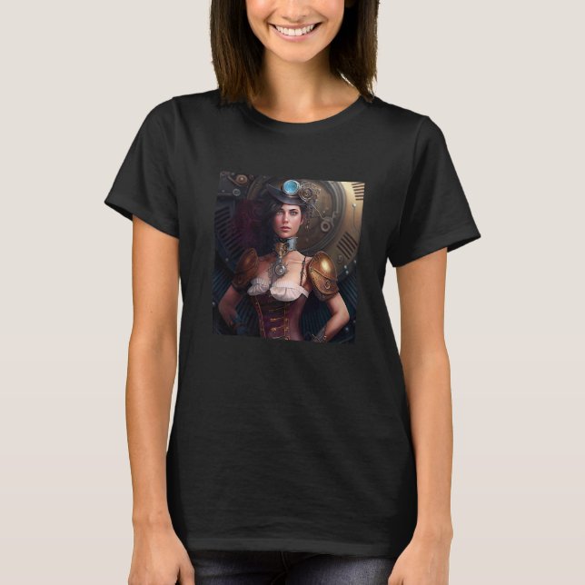 Steampunk-Sci-Fi-Charakter 1 T-Shirt (Vorderseite)