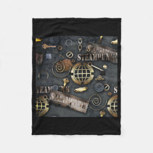 Steampunk, Scrapbooking Fleecedecke