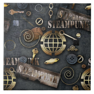 Steampunk, Scrapbooking Fliese