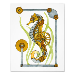 Steampunk Seahorse Fotodruck