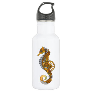 Steampunk Seepferd Trinkflasche