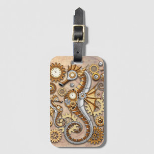 Steampunk Seepferd Vintag Surreal Art Gepäckanhänger