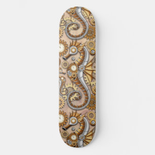 Steampunk Seepferd Vintag Surreal Art Skateboard