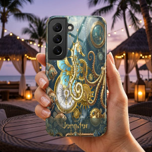 Steampunk-Seepferdchen-Unterwasserwelt Samsung Galaxy Hülle
