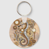 Steampunk-Seepferdchen Vintage-surrealistische Kun