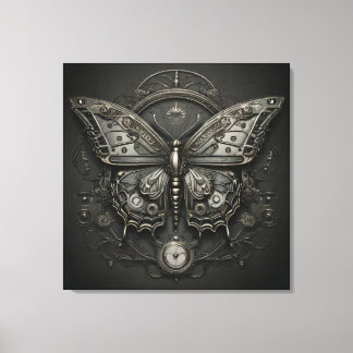 Steampunk Serenity - Butterfly Digital Art Leinwanddruck