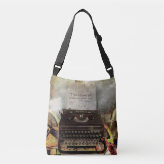 Steampunk Shakespeare Quote Bag Tragetaschen Mit Langen Trägern