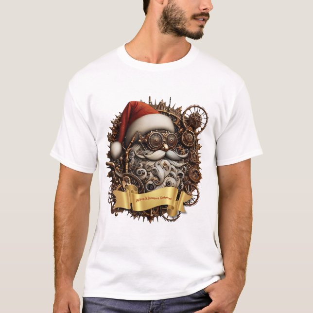 Steampunk Shiftmas: Gears & Viktorianisch Cheer! T-Shirt (Vorderseite)