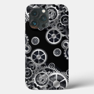 Steampunk Silver Gears Case-Mate iPhone Hülle