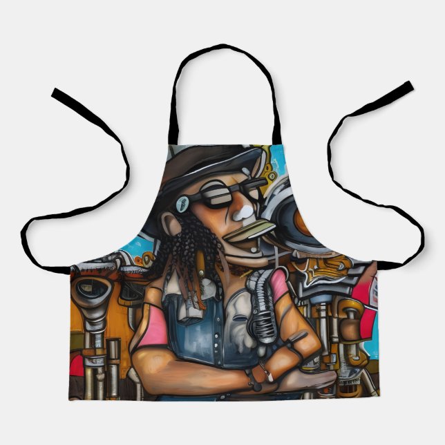 Steampunk Singer in Dreamland Schürze (Vorderseite)