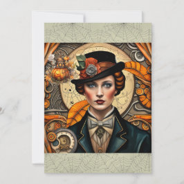 Steampunk Siren von Halloween Feiertagskarte