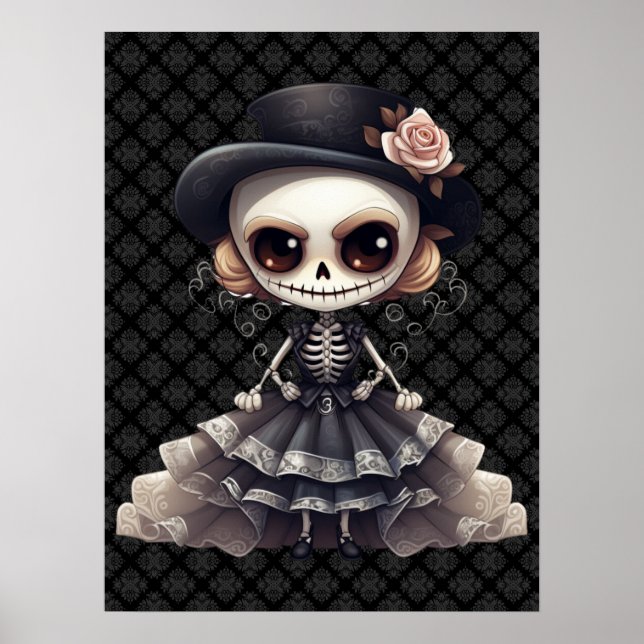 Steampunk Skeleton Art Poster (Vorne)