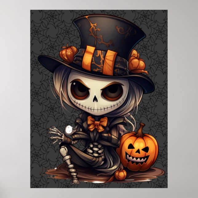Steampunk Skeleton Art Poster (Vorne)