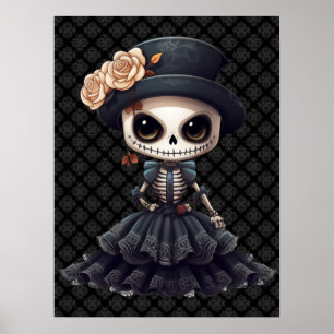 Steampunk Skeleton Art Poster