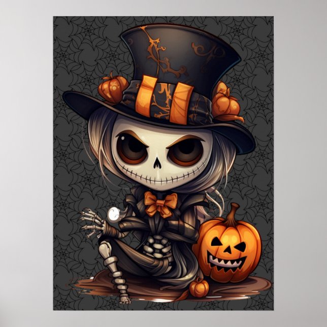 Steampunk Skeleton Art Poster (Vorne)