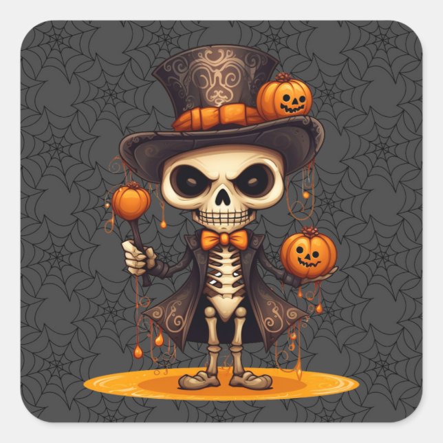 Steampunk Skeleton Stickers (Vorderseite)